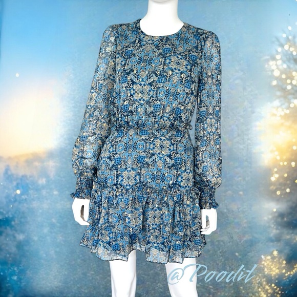 INA Cutest mini dress metallic gold detail S M L - Picture 10 of 10